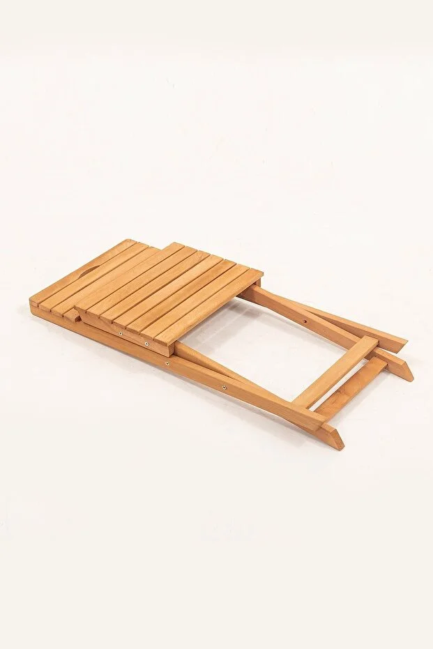 Minderli Balkon Bahçe Mutfak 3'lü Bistro Set Katlanır Masa sandalye 50x50